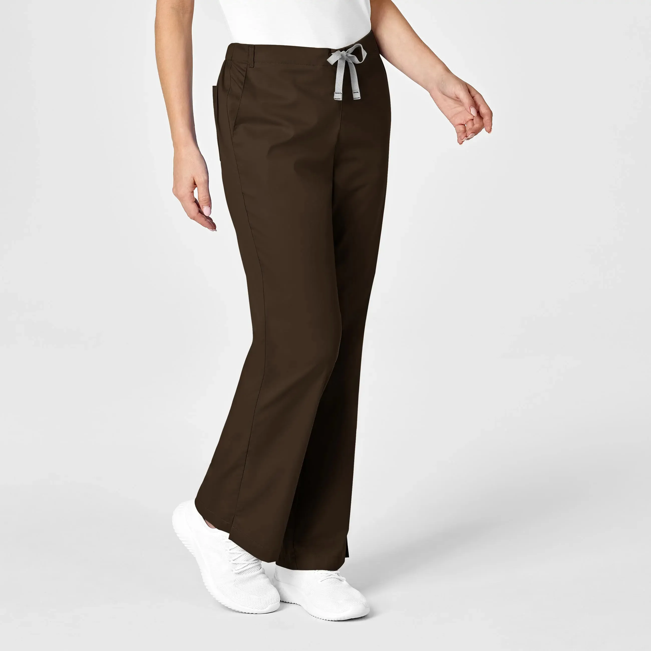 Wink Women's Flare Leg Scrub Pant - Chocolate